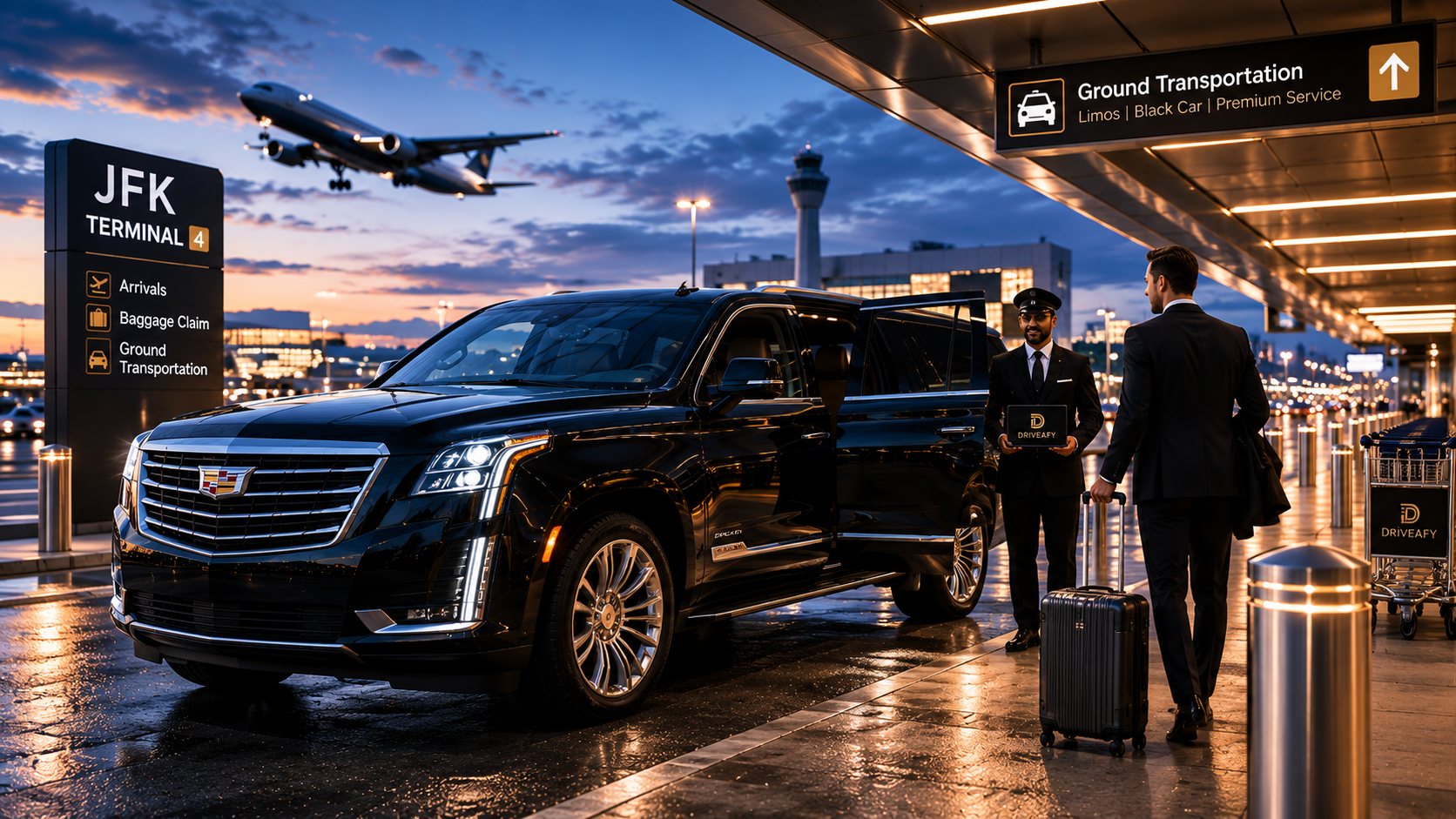 Executive airport transportation at John F. Kennedy International Airport