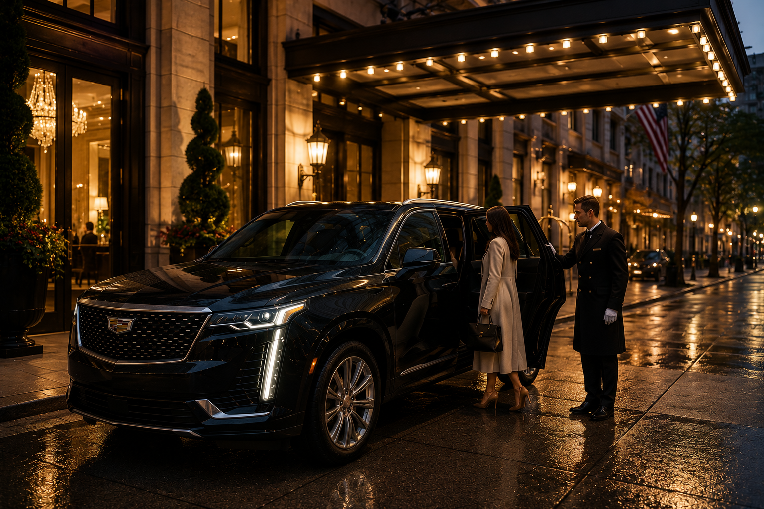 Luxury hotel black car service